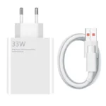 شارژر دیواری اصلی شیائومی مدل 33 وات به همراه کابل تبدیل USB-C