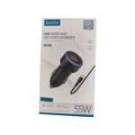 شارژر فندکی 55 وات دادو DADU مدل DC-159 به همراه کابل تبدیل USB-C