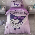سرویس روتختی کودک کارینا مدل کرومی (Kuromi) یک نفره 5 تکه کد 1183