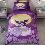 سرویس روتختی کودک کارینا مدل کرومی (Kuromi) یک نفره 5 تکه کد 1184 رنگ بنفش