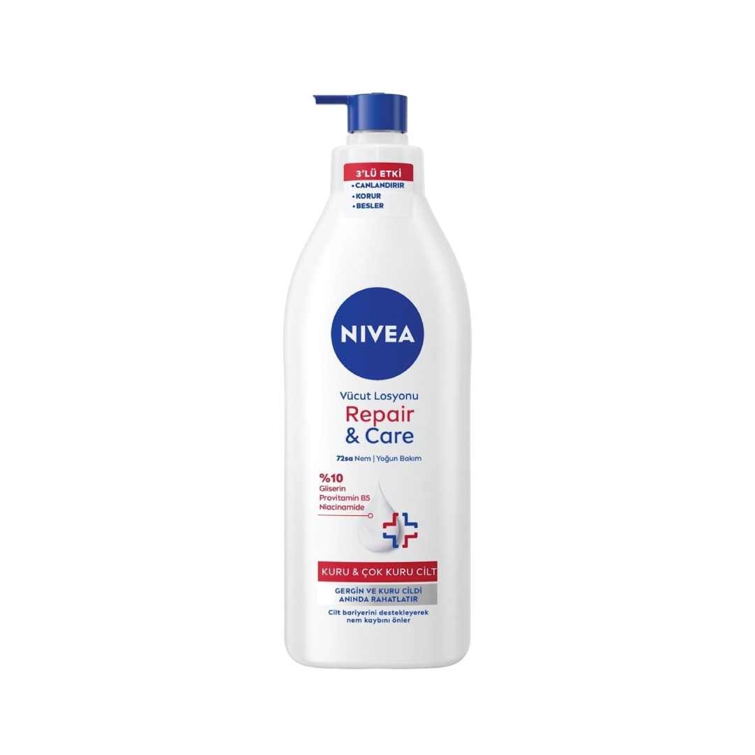 NIVEA-Repair-Care-Vucut-Losyonu-Cok-Kuru-Ciltler-icin-72-Saat-Rahatlama-400ml-4005808704880 لوسیون بدن نیوا Nivea مدل اکسپرس Express حجم400میل 72ساعته - Image 1