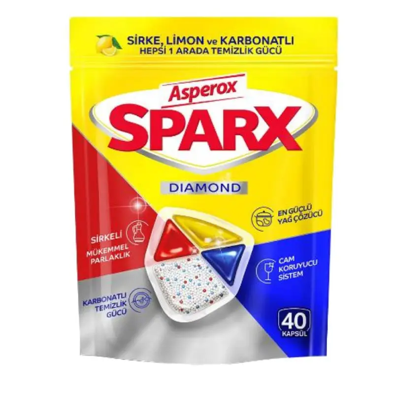 قرص ماشین ظرفشویی اسپروکس Asperox مدل Sparx Diamond بسته 40عددی قرص ماشین ظرفشویی اسپروکس Asperox مدل Sparx Diamond بسته 40عددی