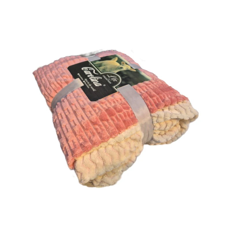 carolina-silk-blanket-fluffy-inside-size-160200 پتو ابریشمی کارولینا Carolina داخل کرکی سایز 160x200 رنگ صورتی - Image 1