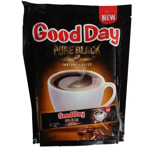 قهوه فوری Good day Pure Black گوددی درجه 1 ساشه 40 عددی