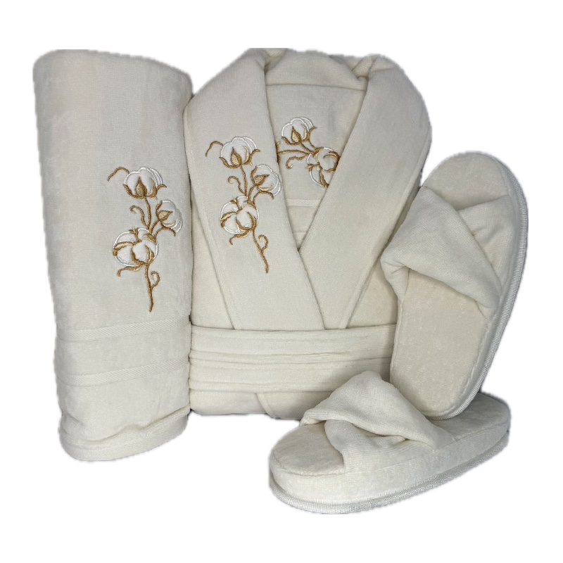 half-set-towel-one-person-pieces-belinda حوله نیم ست یکنفره 5 تکه بلیندا رنگ سفید سایز لارج - Image 1