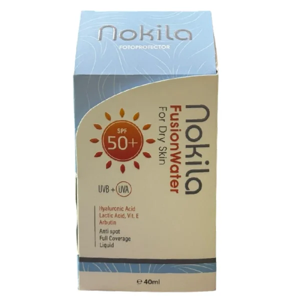 کرم ضد آفتاب نوکیلا nokila مناسب پوست خشک با spf +50 حجم 40 میل