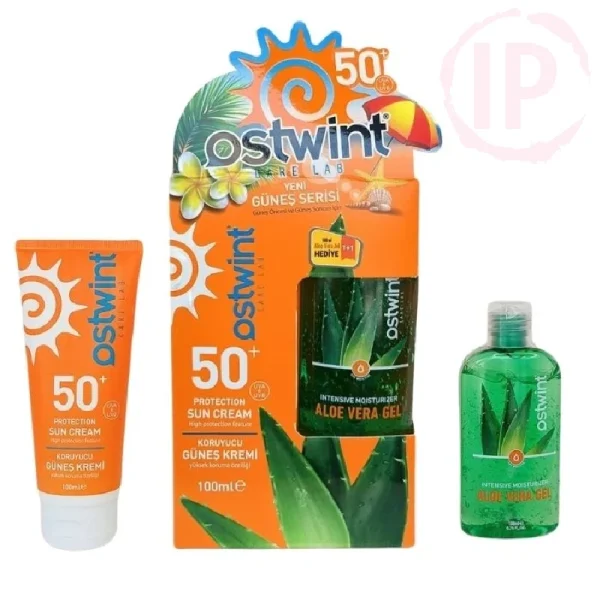کرم ضد آفتاب استیونت Ostwint همراه با ژل آلوئه ورا با spf +50 حجم 100 میل