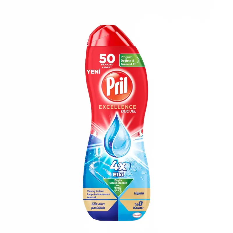 ژل ماشین ظرفشویی پریلPril مدل Excellence Duo Jel Hijyen ژل ماشین ظرفشویی پریلPril مدل Excellence Duo Jel Hijyen