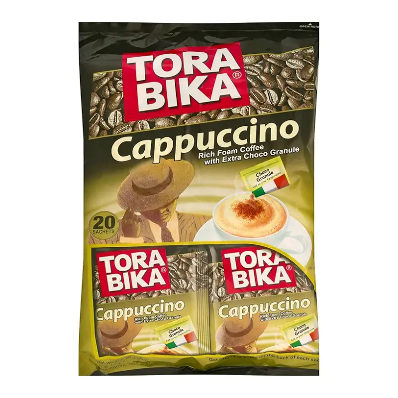 کاپوچینو فوری تورابیکا Torabika Cappuccino بسته 20 عددی کاپوچینو فوری تورابیکا Torabika Cappuccino بسته 20 عددی