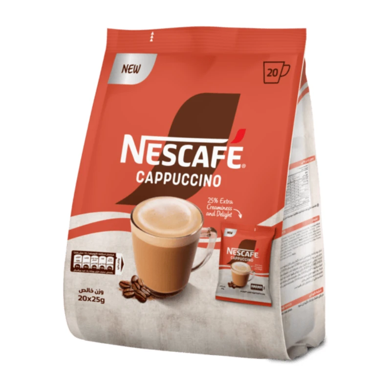 کاپوچینو نسکافه بسته 20 ساشه 25 گرمی کاپوچینو نسکافه بسته 20 ساشه 25 گرمی