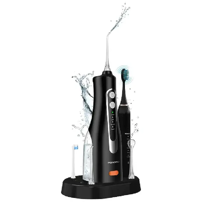 porodo-ultimate-oral-care-dou-electric-toothbrush (1) ست مسواک و دستگاه شستشو دهان پرودو Porodo - Image 1