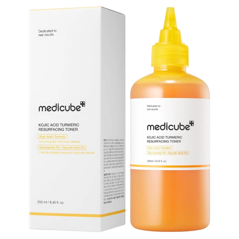 تونر ترمیم کننده و روشن کننده کوجیک اسید و زردچوبه مدی کیوب Medicube حجم 250 میل تونر ترمیم کننده و روشن کننده کوجیک اسید و زردچوبه مدی کیوب Medicube حجم 250 میل