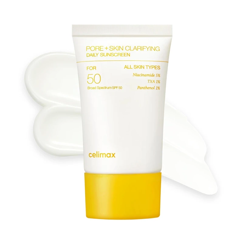 celimax-pore-dark-spot-sunscreen-cream کرم ضد آفتاب کنترل منافذ و روشن کننده سلیمکس Celimax مدل Pore + Dark Spot Brightening Care Sunscreen حجم 50 میل - Image 1
