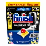 قرص ماشین ظرفشویی فینیش Finish مدل 50 عددی کوانتم مکس با رایحه لیمو Quantum Max