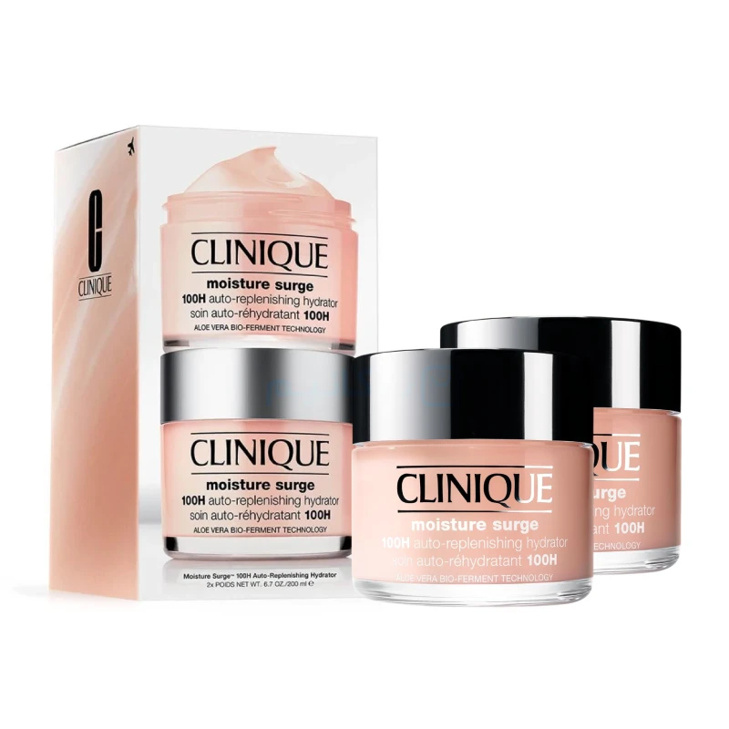 clinique-moisture-surge-100h-200ml-duo-pack پک دو عددی کرم آبرسان کلینیک Clinique مدل 100 ساعته مویسچر سرج 200 میل - Image 1