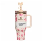 تراول ماگ طرح استنلی Stanley مدل Tumbler طرح شکوفه گنجایش 1180 میلی لیتر