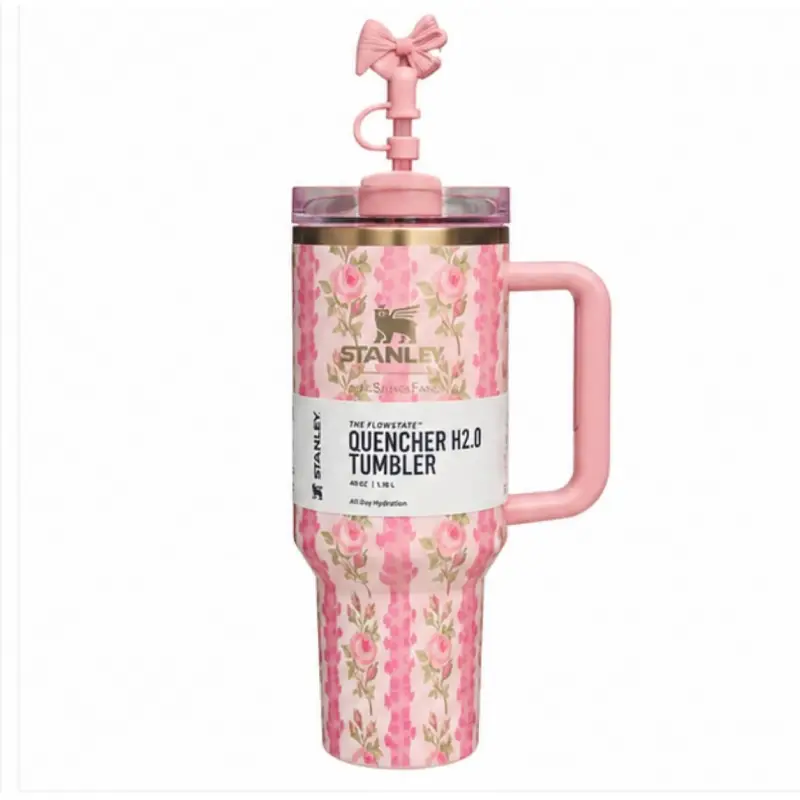 stanley-tumbler-travel-mug-miniature-rose-design-1180ml تراول ماگ استنلی Stanley مدل Tumbler طرح رز مینیاتوری 1180 میلی لیتر - Image 1