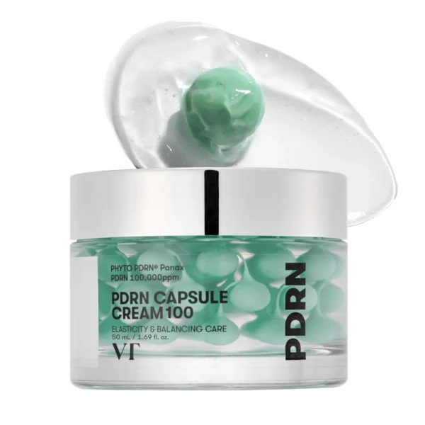 کرم کپسولی PDRN وی تی VT مدل Capsule Cream 100 حجم 50 میل ضد چروک، جوانساز و ترمیم کننده پوست